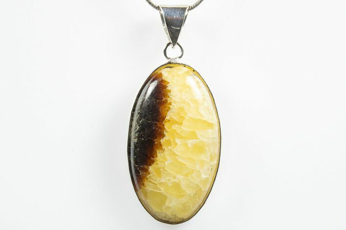 Polished Septarian Pendant (Necklace) #346243